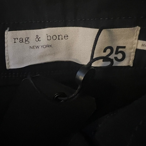 Rag & Bone Women's Belted Hunter Pants Cropped Pleated Front High Rise Black 25 - Picture 10 of 16